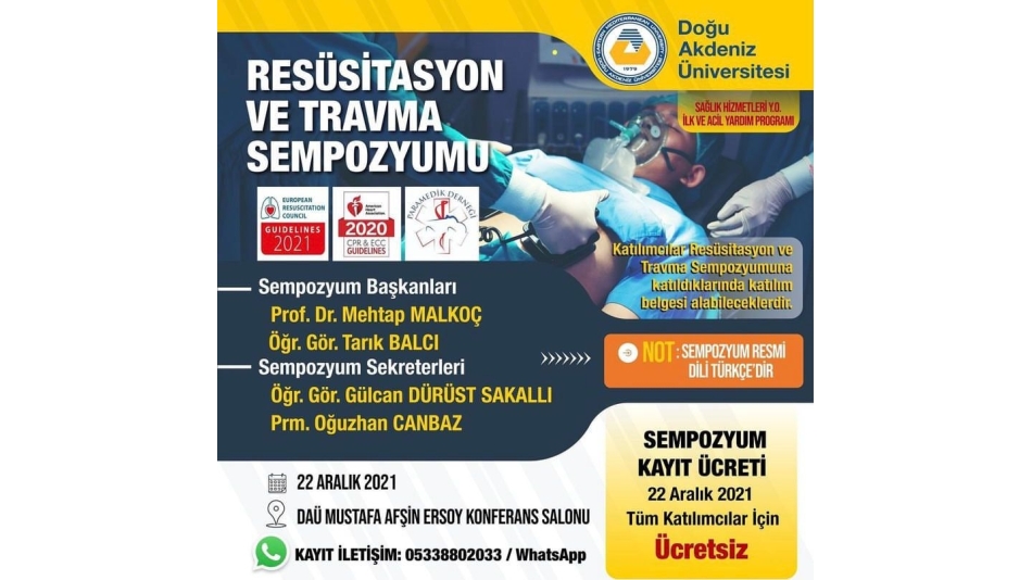 RESÜSİTASYON VE TRAVMA SEMPOZYUMU